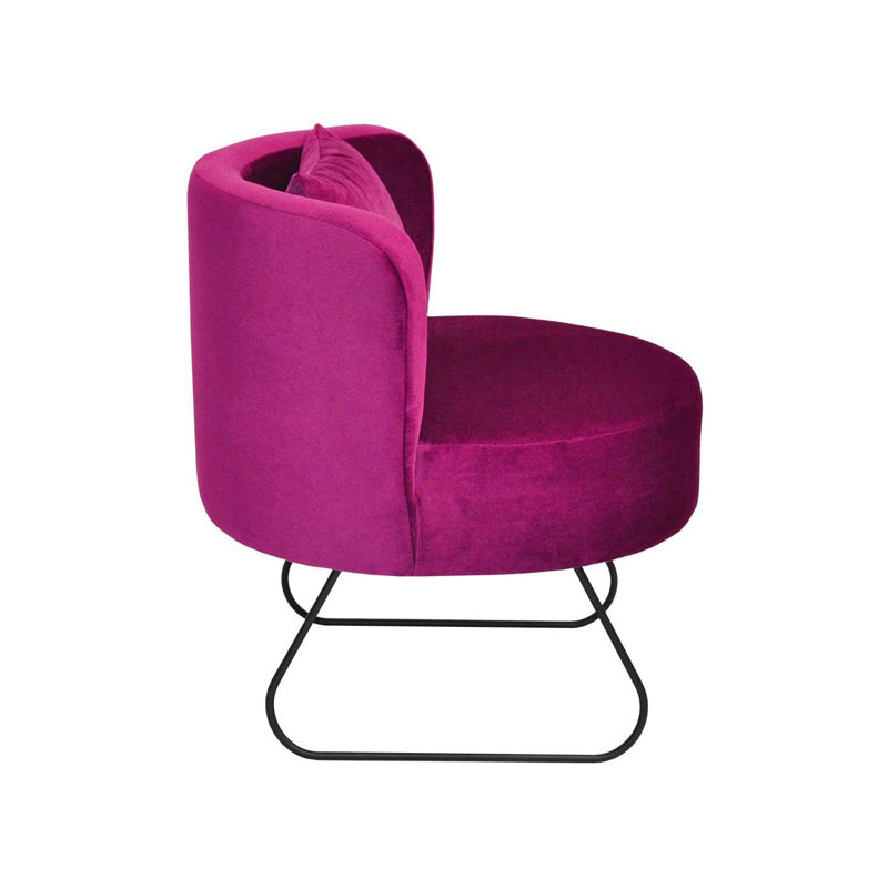 Loft Velvet Accent Chair, Amaranth