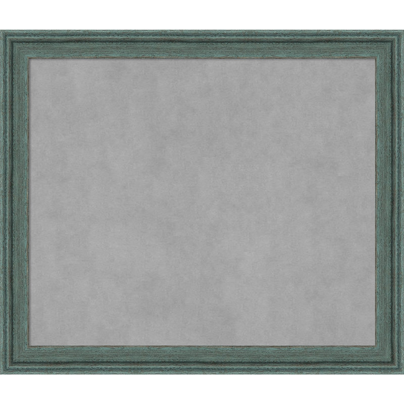 Tableau magnétique encadré gris sarcelle recyclé, H 23 po x l 27 po