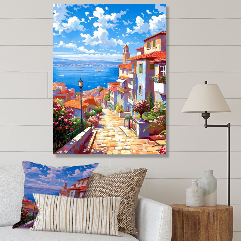 «Beautiful Scenery In Italy II», reproduction sur toile, H 40 po x l 30 po x P 1,5 po, Toile tendue