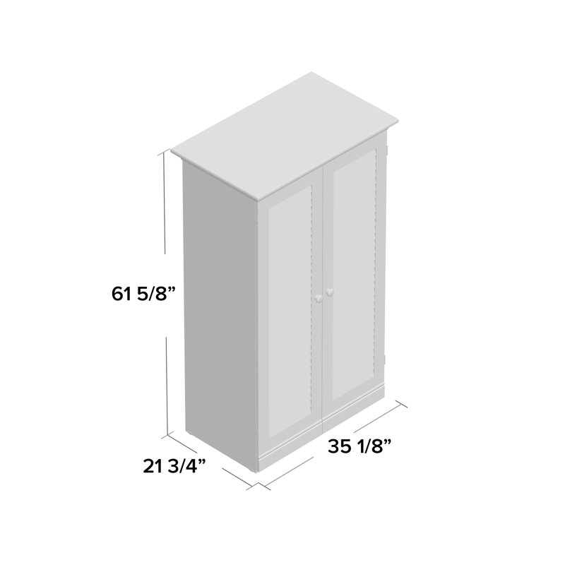 Deniece 35.12'' Wide 6 - Shelf Storage Cabinet