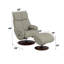 Fauteuil d'appoint en cuir fleur Kandoro
