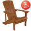 Chaises Adirondack d'extérieur en résine de polyester toutes saisons Balasi-1957504020