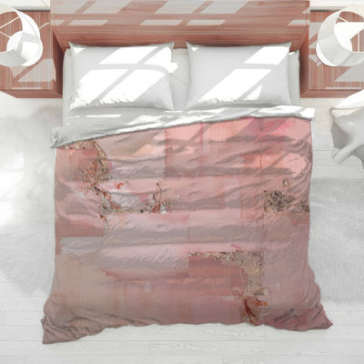 Pink Abstract Texture Comforter