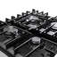 Cosmo 24 po 3,73 pieds cubes Pi. Cuisinière à gaz, 4 brûleurs scellés, four à convection, acier inoxydable, poignée noir mat