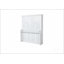 Grand lit escamotable en bois, lit escamotable mural peu encombrant avec vérins à gaz et armoire blanche, idéal pour la vie moderne