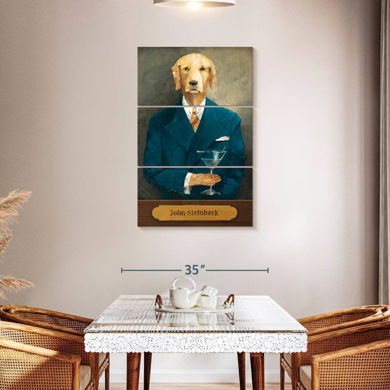 Brampt John Steinbark With Plaque, 45" H x 28" W