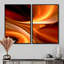 Conception abstraite orange chaleureuse fractale II - art mural moderne-833606472-833606518-833606479
