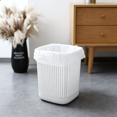Small Trash Bags 4 Gallon, 100 Count - Durable And Leak-Resistant Garbage Bags For Office, Bedroom, Bathroom, And Kitchen Trash Cans, Translucent And Perforated For Easy Use