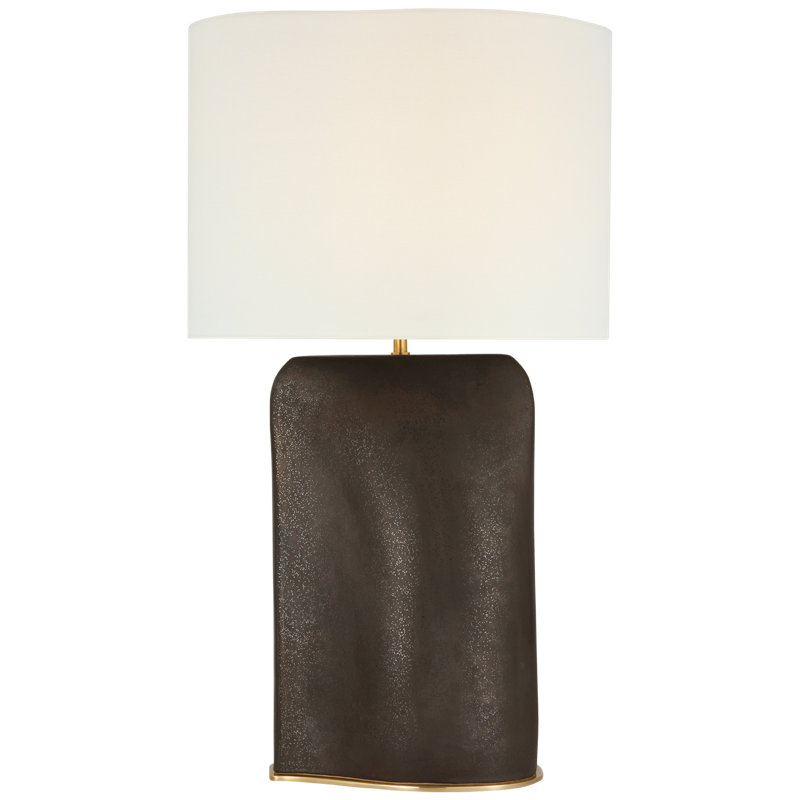 Amantani Table Lamp, Stained Black Metallic