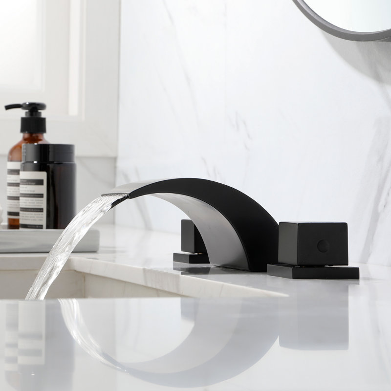 Widespread 2-handle Bathroom Faucet, Black