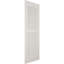 Volets extérieurs Americraft à deux persiennes égales en bois véritable (par paire), 15 po L x 83 po H, avec capuchons de volets en aluminium, blancs