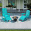 Ensemble de 4 repose-pieds Adirondack Hdpe Classic-1158755502
