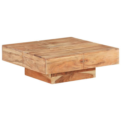 Graciela Solid Wood Pedestal Coffee Table