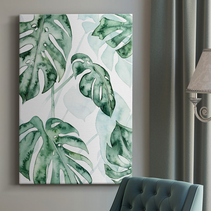 Feuille divisée II - peinture sur toile tendue, H 18 po x l 12 po x P 1 po