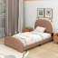 Lit plateforme tapissier simple avec tête et pied de lit en forme d'ours-1536052673