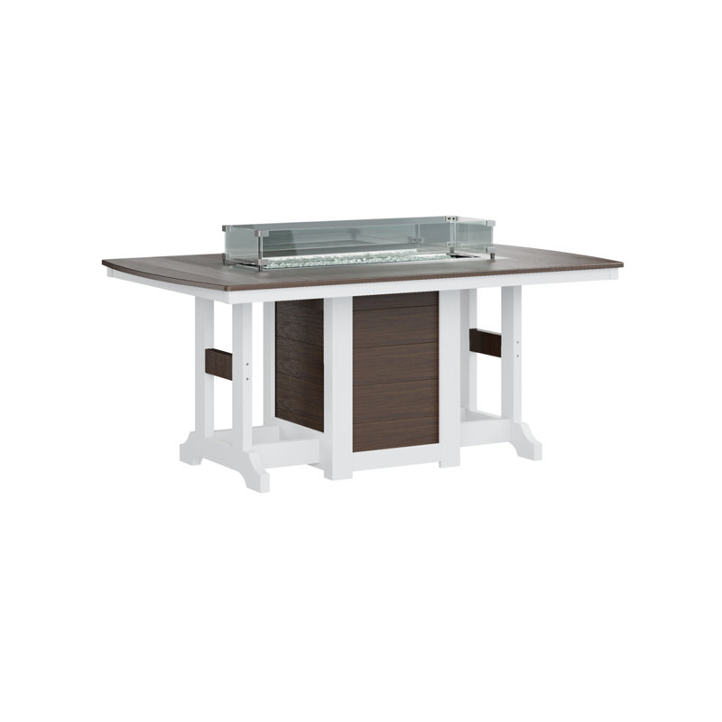 Table de bar avec foyer 72 po Berlin Gardens Garden Classic, H 39,5 po x l 44 po x P 72 po, Imbuia