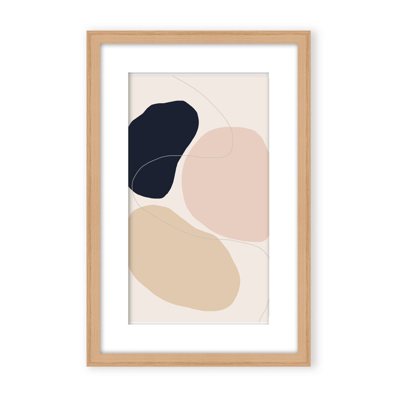 Abstract Composition by The Miuus Studio - Picture Frame Painting on Paper, 48" H x 32" W x 1.125" D, Framed Matted Print