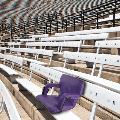 Tobin Wide Stadium Seat Chair  with Padded Back Support, Armrests, 6 Reclining Positions