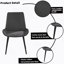 Chaise de salle à manger moderne avec pieds en métal noir pour le salon-716437808