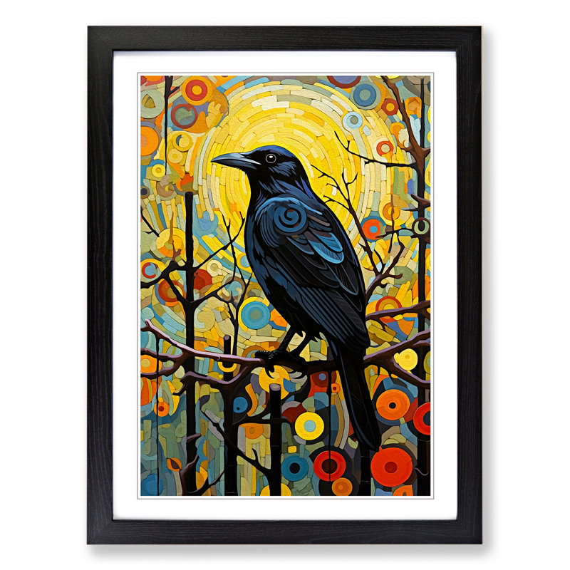 Single Picture Frame Print on Wood, 34cm H x 25cm W, Black Framed
