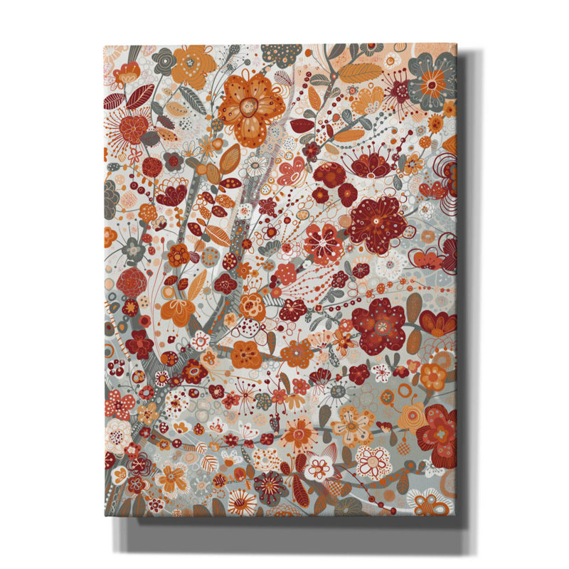 «Flower2» par Noemi Ibarz, art mural sur toile, H 16 po x l 12 po x P 0,75 po