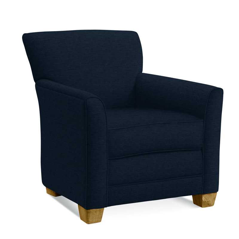 Buckley Armchair, Brown Geometric, 0456-33, Honey Finish