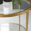 Sculpture Glass End Table-46573993