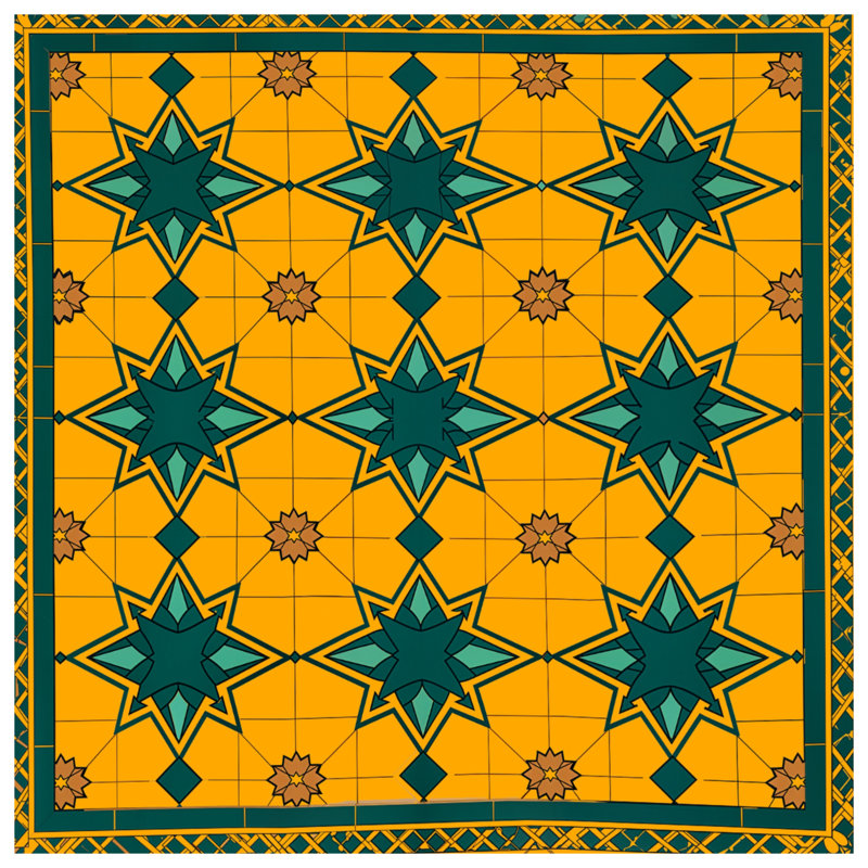Édredon à motif géométrique étoile, Simple extra long