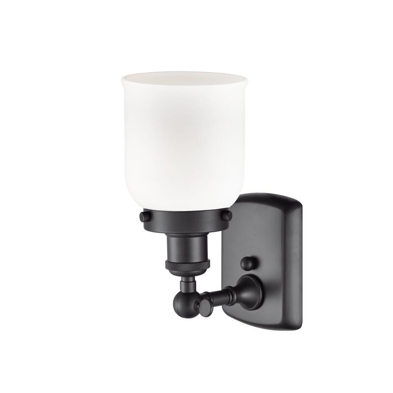 Applique murale 1 lumière 5 po Ballston Urban Bell, Noir mat, DEL, Blanc mat
