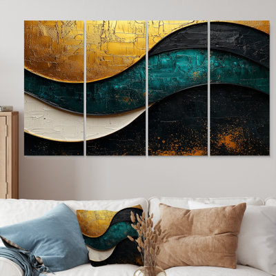 Abstract Geometric Echoes f I - Geometric Wall Art - Modern Wall Art Set