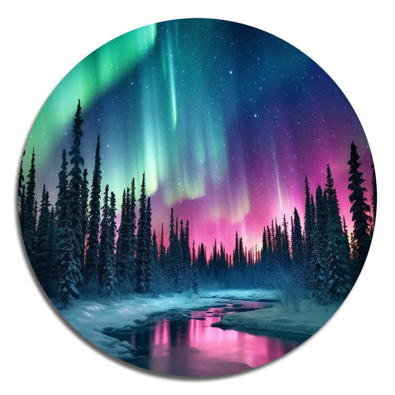 Greylyn - Paysages d'art rond en métal, H 29 po x l 29 po
