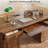 59" Classic Executive Desk With Storage, Victorian Executive Desk With Charging Station, Keyboard Tray, 3 Drawers & 2 Cabinet Storage & 2 Pedestals, Easy Assembly,dark Walnut