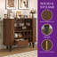 Armoire-bar cannelée de 39,37 po avec porte-bouteilles et rangement, bar à alcool moderne et bar à café-753269351
