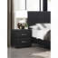 Contemporain durable en similicuir noir recouvrant la table de chevet 1pc