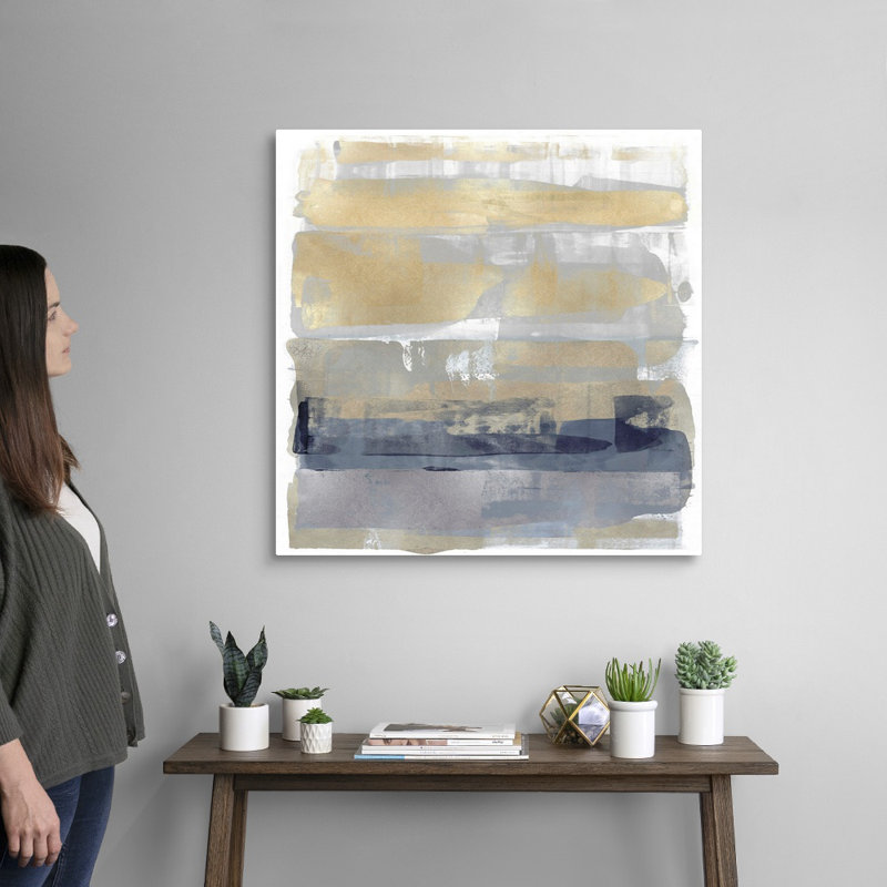 Reproduction d’art sur toile, "astract expressions or" par David Moore, H 30 po x l 30 po x P 1,25 po, Toile tendue