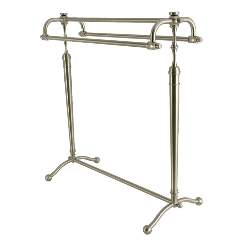 Porte-serviettes sur pied à 3 niveaux 28 pouces Kingston Brass Warwick, Nickel brossé