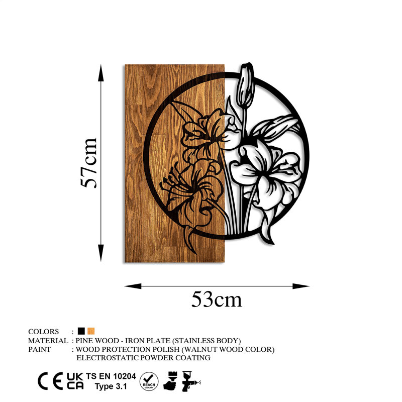 Handmade Wall Decor on Solid Wood