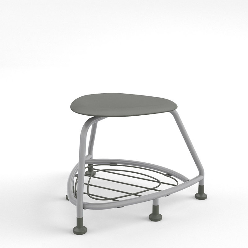 Chaise 360, support à livres, glissières, Gris