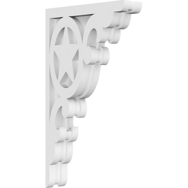 1 7/8"W X 7 1/2"D X 13"H Austin Architectural Grade PVC Corbel, 13" H x 7.5" W x 1.875" D