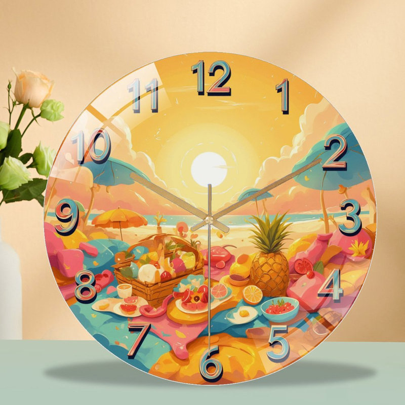 Horloge murale pique-nique en été