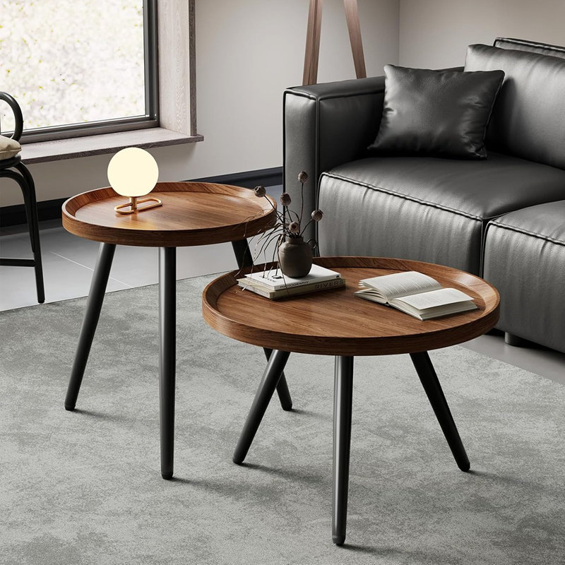 Ensemble de 2 tables basses Mid-Century Modernes