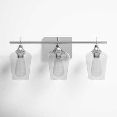 Breena 3 Light Transparent Dimmable Vanity Light