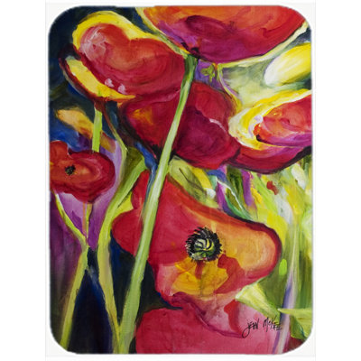 East Urban Home Poppies Glass Cutting Board