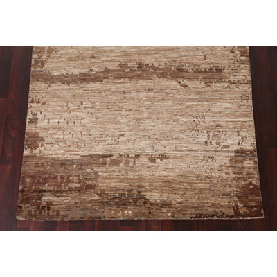 Tapis teinté dans la terre de ton abstrait 5 x 7
