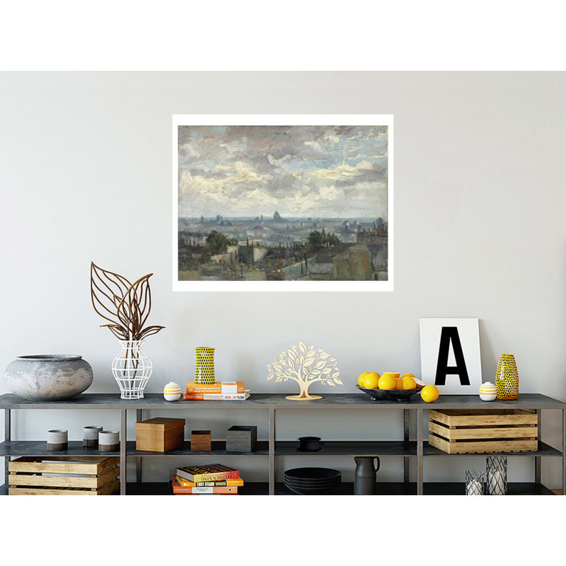 «View of Paris» par Vincent van Gogh - Estampe numérique, H 32 po x l 40 po