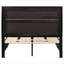 Lit à panneaux pleine grandeur avec rangement, structure en bois massif noir de style classique pour chambre à coucher résidentielle