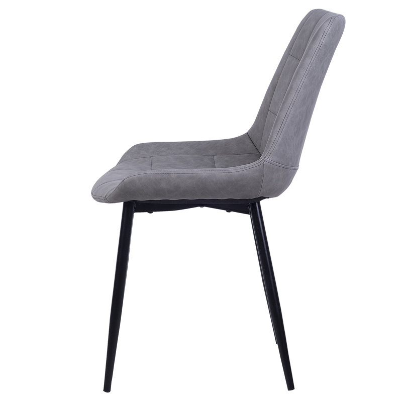 Hundley 42cm H Upholstered Side Chair, Grey