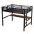 Metal  Loft Bed  with Power Outlet and LED Lighted, Space-Saving, Noise Reduced, Black-2114525515