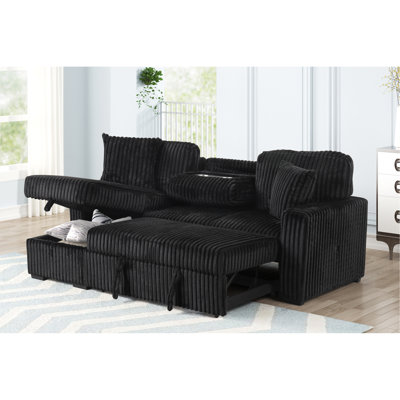 Canapé modulaire moelleux avec canapé-lit en tissu de velours