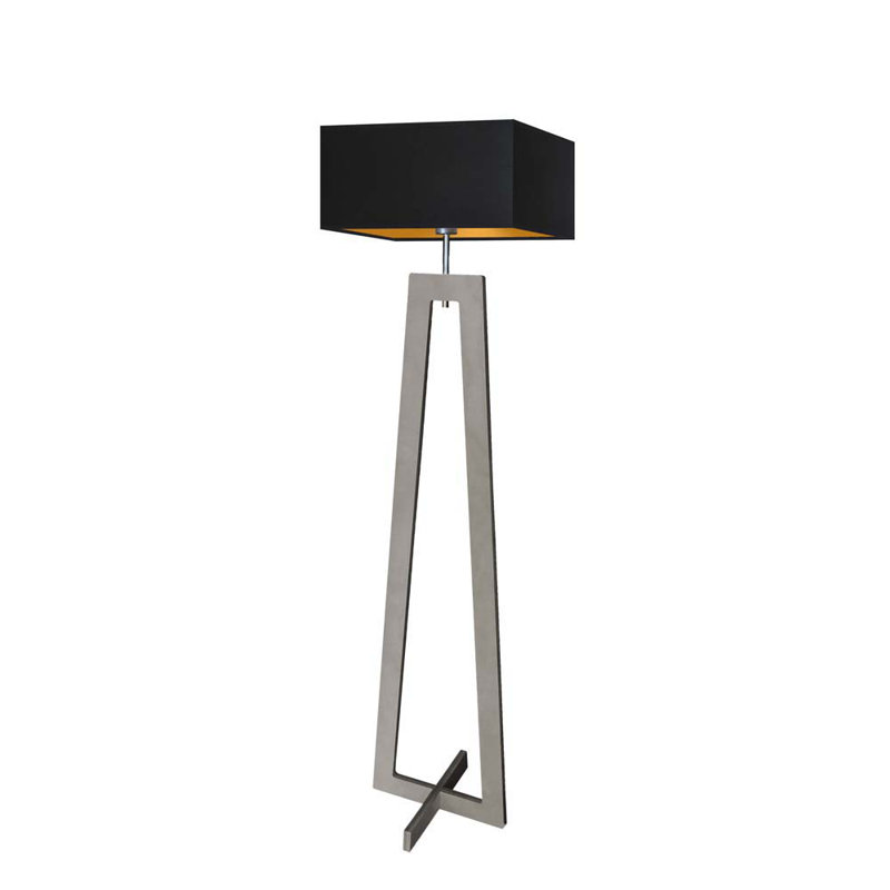 Aissatou 138 H cm Column Floor Lamp, Black, Grey
